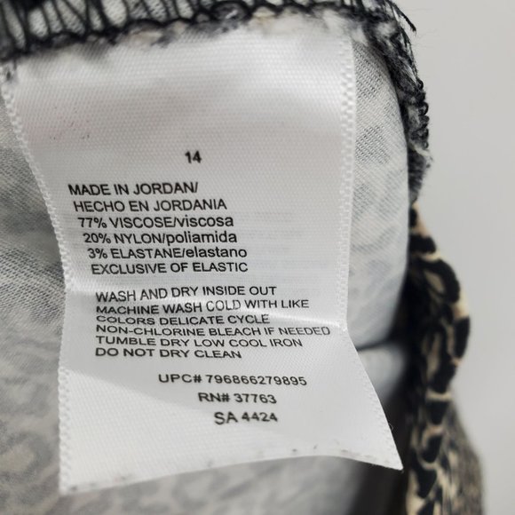 Rafaella Comfort Pull On Women's Cheetah Print Pants Size 14 - Picture 5 of 7